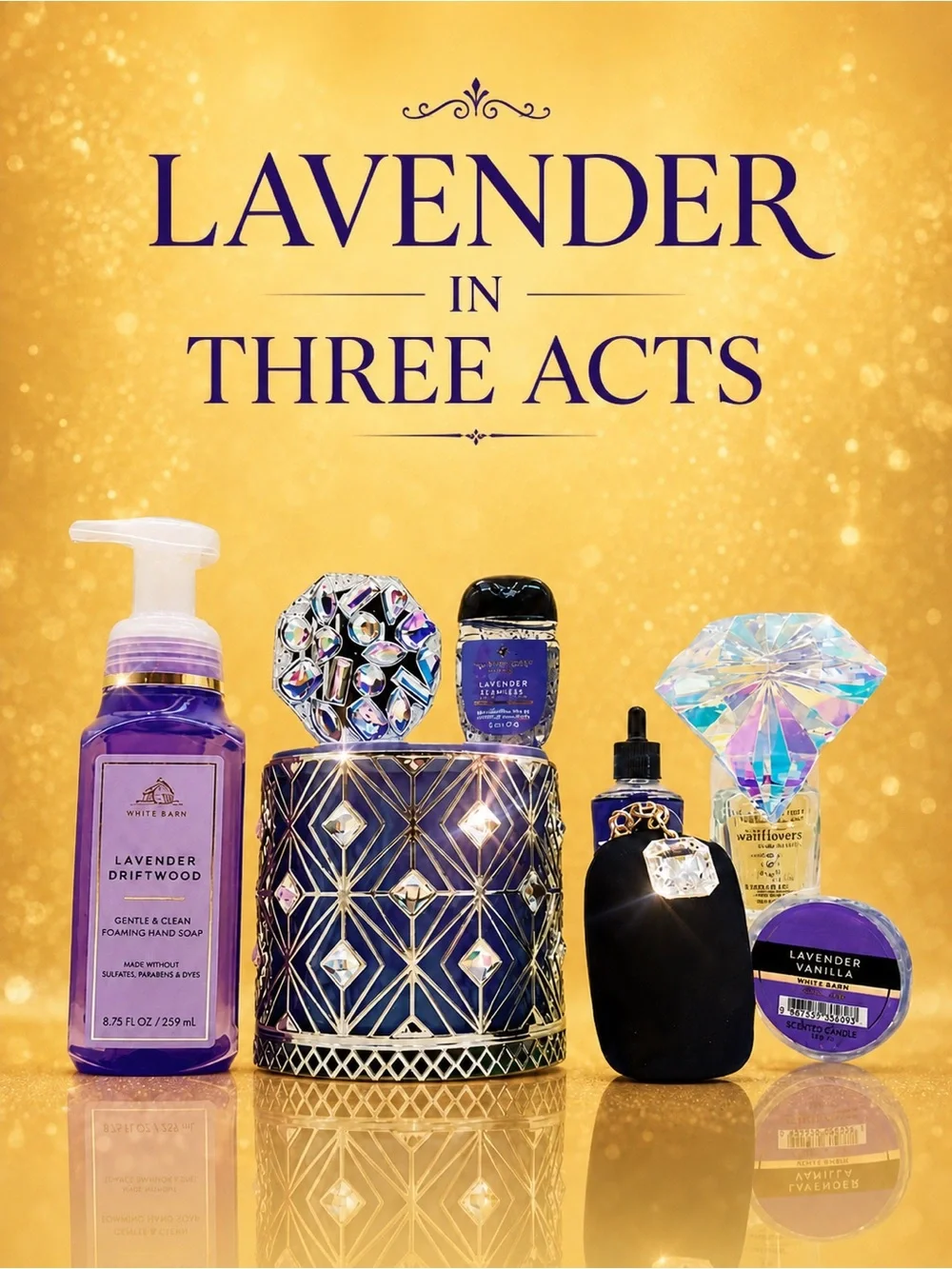 Bath & Body Works Lavender Bergamot Driftwood Vanilla 9 Pc Set